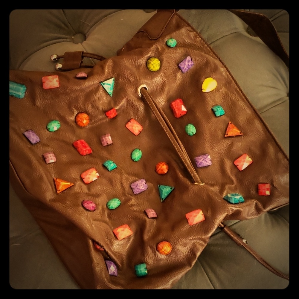 Beaded tote bag
